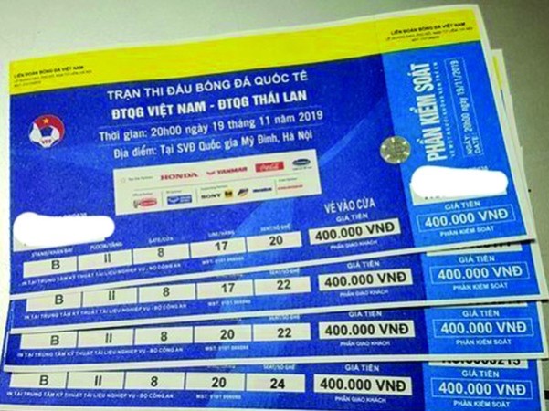Triệt phá cơ sở làm vé giả trận Việt Nam – Thái Lan, thu giữ gần 1000 vé