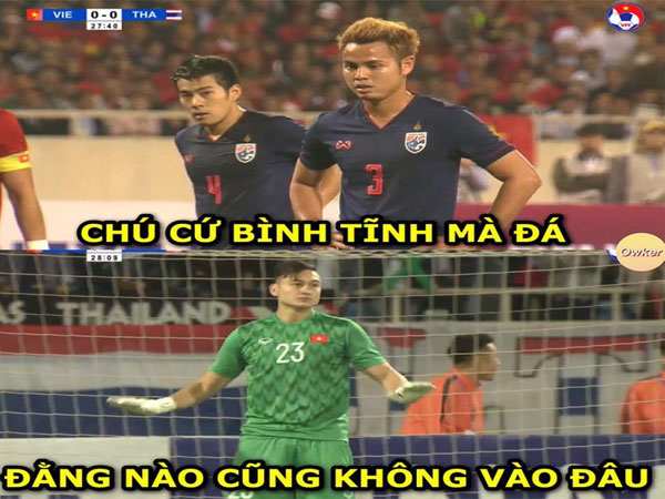Cản phá penalty xuất sắc, Đặng Văn Lâm trở thành chủ đề chế ảnh của dân mạng