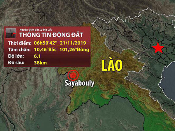 Liên tiếp xảy ra động đất ở Lào