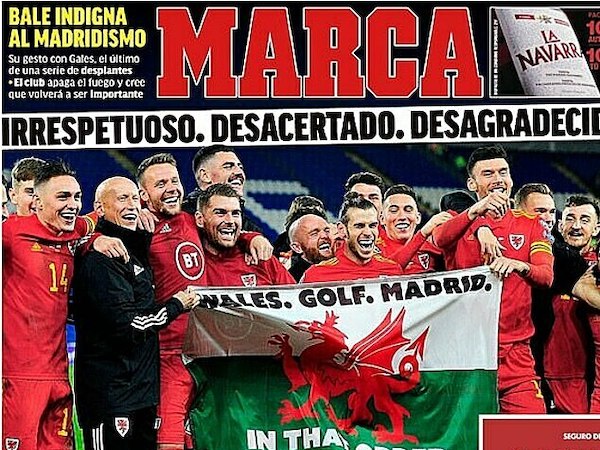 Ăn mừng cùng Xứ Wales, Bale bị chỉ trích vô ơn