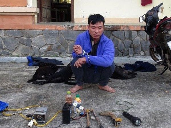 Bắt đối tượng thuê xe máy 'xịn' chở súng điện đi trộm chó