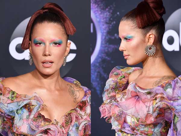 Halsey nâng xu hướng màu mắt nước lên tầm cao mới tại AMA 2019