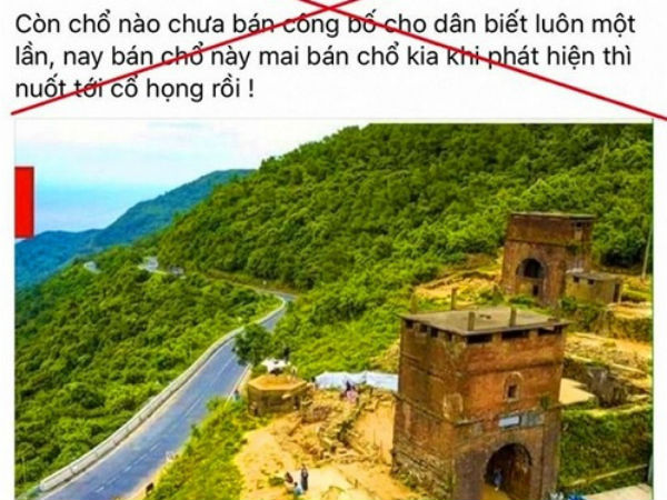 Thông tin bán 200 ha đất đỉnh đèo Hải Vân cho người Trung Quốc là sai sự thật