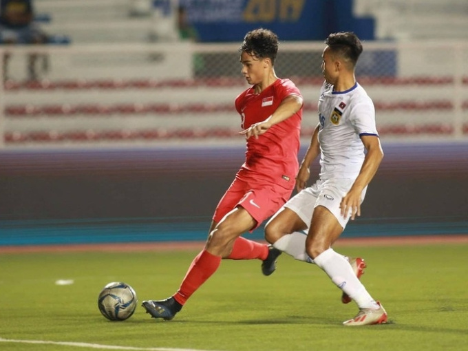 U22 Lào xuất sắc cầm hòa U22 Singapore