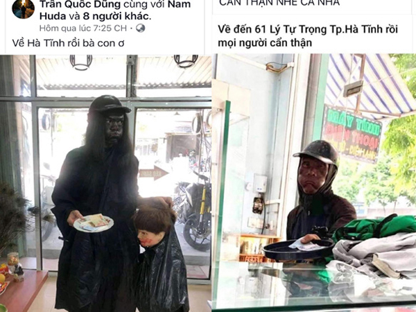 Thực hư thông tin xuất hiện người ăn xin 'mặt đen' ở Hà Tĩnh