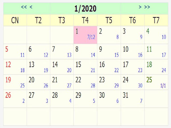 Tết Dương lịch 2020, người lao động được nghỉ mấy ngày?