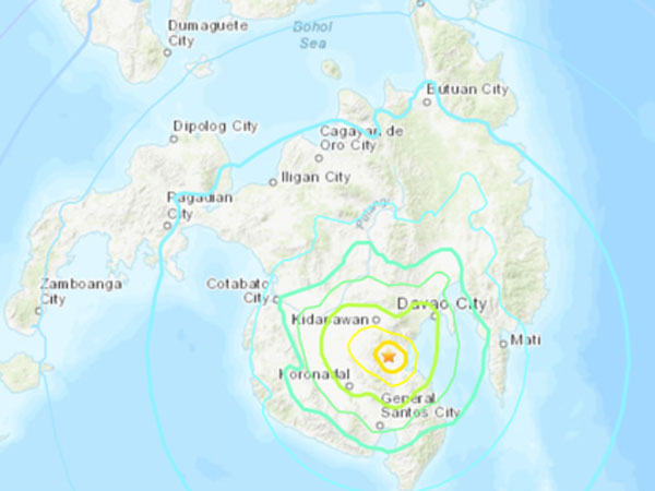 Động đất 6,8 độ ở Philippines