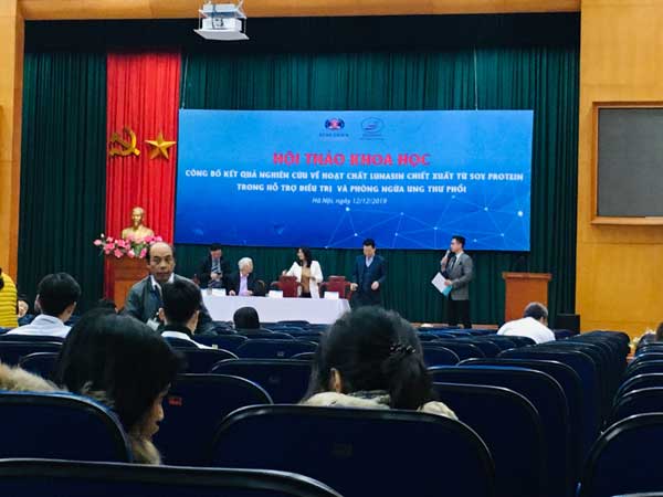 Tin vui cho người bị u phổi: 'Công bố kết quả nghiên cứu về hoạt chất lunasin chiết xuất từ soy protein trong hỗ trợ điều trị và phòng ngừa ung thư phổi'