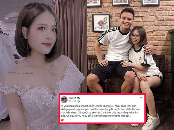 Bạn gái tin đồn Quang Hải đăng status 'đá xéo' Nhật Lê: 'Yêu nhau 2 năm rồi chia tay chẳng cảm giác, không bằng 2 tháng mà nhớ thương một đời'