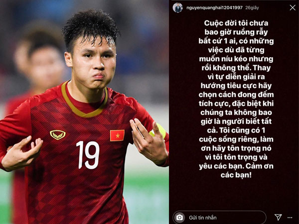 Sau hàng loạt lùm xùm tình ái, Quang Hải lần đầu trải lòng về chuyện đời tư, tiết lộ chưa từng ruồng rẫy bất cứ ai và có những việc đã níu kéo nhưng không thành