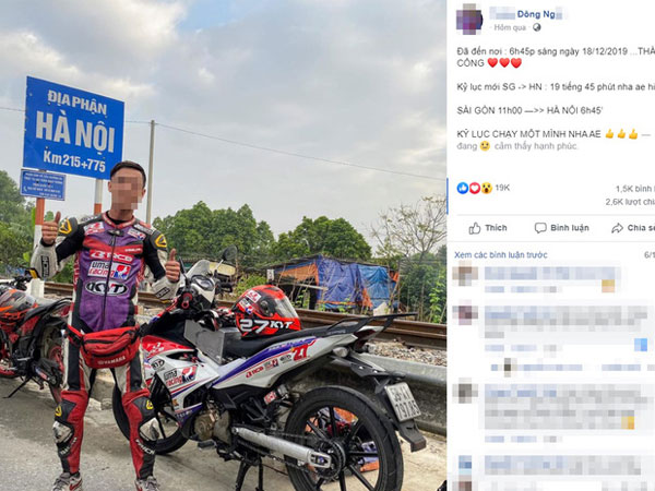 Ủy ban ATGT đề nghị xử phạt thanh niên khoe 'chiến tích' đi xe máy 20 tiếng từ TPHCM ra Hà Nội