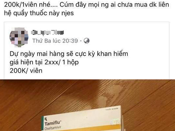 'Khóc thét' vì mua 21 viên Tamiflu mất gần 7 triệu đồng