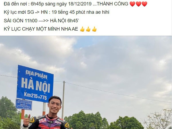 Phượt thủ khoe đi xe máy xuyên Việt trong gần 20 giờ thừa nhận bịa chuyện