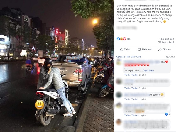 Cô vợ quốc dân của năm: Chồng đi nhậu say, ới 1 tiếng 10 phút có mặt lại còn trang bị đủ khăn áo cho ông xã