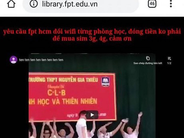 Ngán ngẩm tình trạng wifi quá chậm, sinh viên FPT... hack website của trường