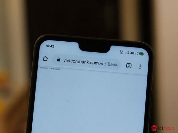 Cuối năm, website Internet Banking của Vietcombank không truy cập được