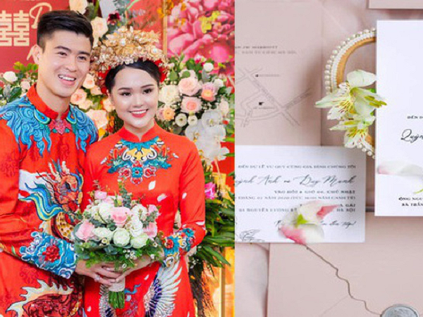 Lộ diện thiệp mời đám cưới cổ tích của Duy Mạnh và Quỳnh Anh: Đàm Vĩnh Hưng là người đầu tiên xác nhận tham dự