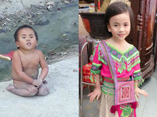 Hình ảnh mới nhất của em bé Mường Lát không có quần áo ngồi bệt giữa trời giá rét trong dịp đầu năm mới
