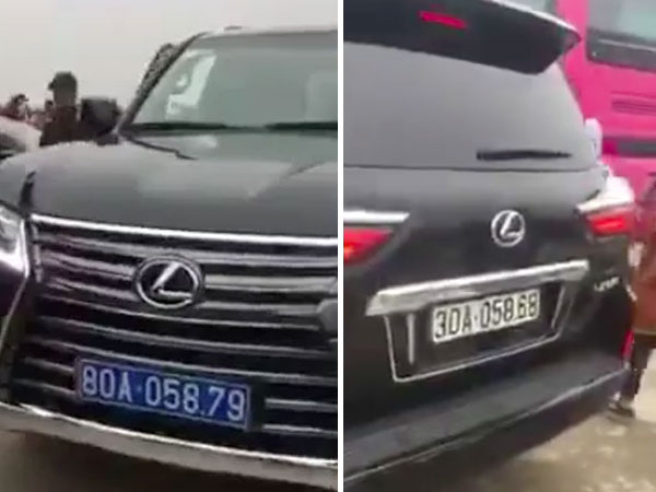 Xe Lexus đầu biển xanh, đuôi biển trắng ở chùa Tam Chúc gây xôn xao dư luận