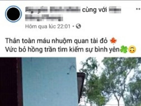 Nam thanh niên chết trong tư thế treo cổ sau khi đăng dòng trạng thái tiêu cực trên Facebook