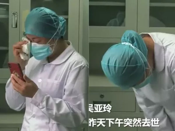 Biết tin mẹ mất, nữ y tá Vũ Hán khóc lạy 3 lần rồi quay lại làm việc