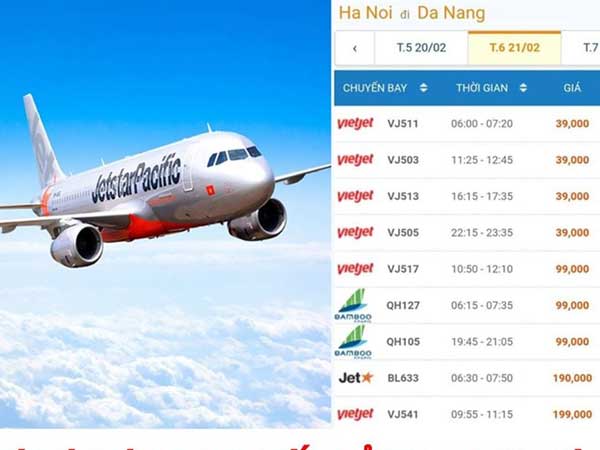 Giá vé máy bay thấp kỉ lục chưa từng có trong cả chục năm trở lại đây, Hà Nội - Đà Nẵng chỉ còn 199.000 đồng