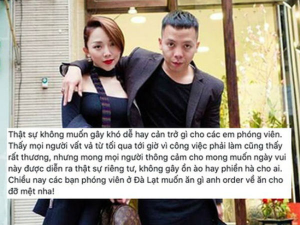 Quản lý Tóc Tiên chính thức lên tiếng giải thích việc thắt chặt an ninh, che chắn kỹ lưỡng trong đám cưới tại Đà Lạt