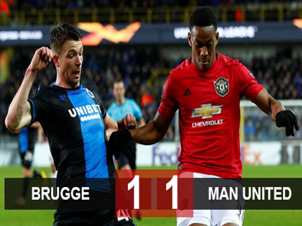 Quỷ đỏ may mắn giành được trận hòa trước Brugge