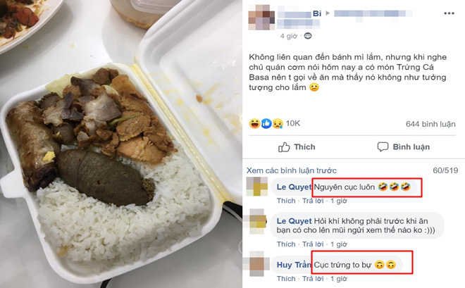 Gọi món mới ăn thử, người đàn ông sững sờ khi thấy miếng trứng cá 'nổi bật' giữa hộp cơm
