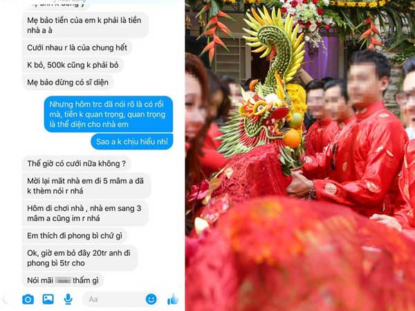 Cạn lời với chủ rể keo kiệt: Mặc cả từ tráp lễ ăn hỏi, nhà gái yêu cầu bỏ lễ đen thì đòi 20 triệu mới bỏ phong bì 5 triệu