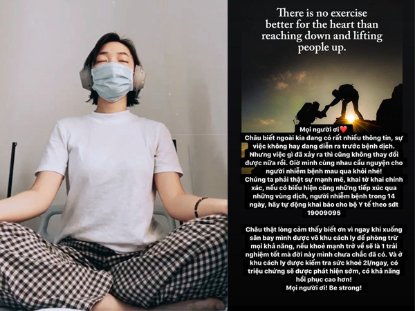 Châu Bùi biết ơn vì được cách ly ngay khi xuống sân bay, khuyên mọi người nên tự giác: Bạn có khoẻ, cộng đồng mới khoẻ