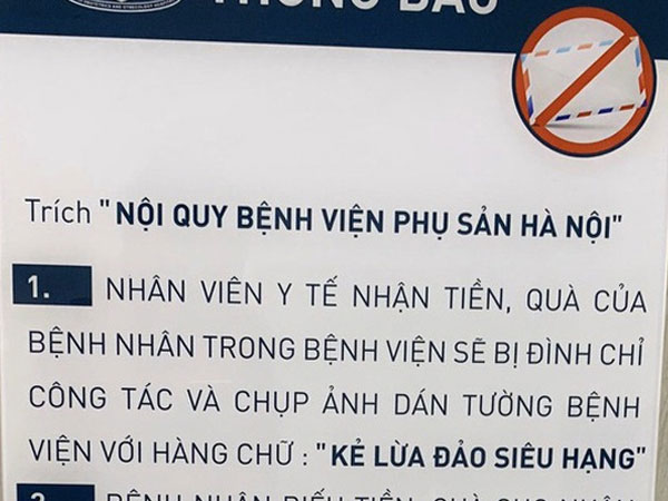 Bệnh viện ở Hà Nội sẵn sàng trả thêm lương, gọi nhân viên là 'kẻ lừa đảo' nếu nhận phong bì