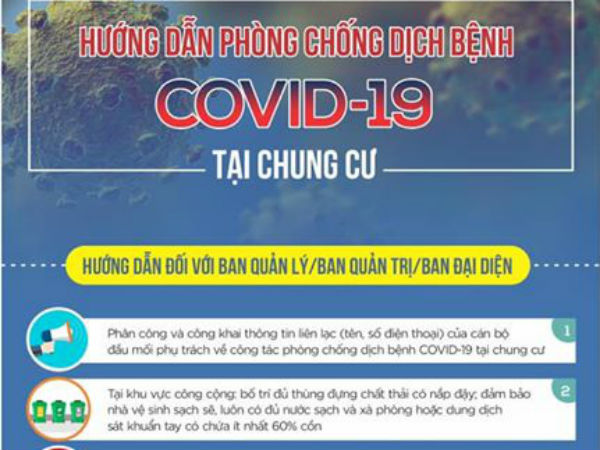 Bộ Y tế hướng dẫn phòng chống dịch bệnh ở khu chung cư