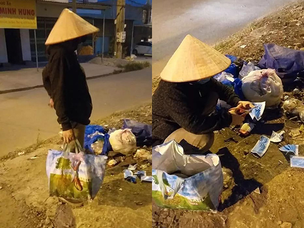 Cô ve chai tận tay cắt từng chiếc khẩu trang đã sử dụng và câu chuyện ý nghĩa phía sau khiến nhiều người suy ngẫm