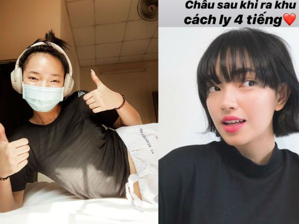 Châu Bùi 'biến hình' sau 4 tiếng ra khỏi khu cách ly: Tóc mái dài ngang mũi đã thành tóc búp bê xịn sò