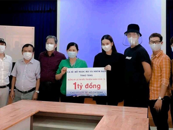 Hồ Ngọc Hà tiếp tục góp thêm 2 phòng áp lực âm để cách ly bệnh nhân Covid-19, nâng tổng số tiền quyên góp lên tới 3,3 tỷ đồng