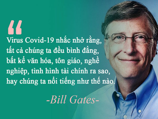 Thông điệp sâu sắc từ đại dịch Covid-19 qua góc nhìn của tỷ phú Bill Gates: Không phải thảm họa, virus giống như một 'sự sửa chữa tuyệt vời' cho thế giới