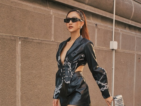 Hà Thu xuống phố Sài Gòn khoe vòng 1 hờ hững