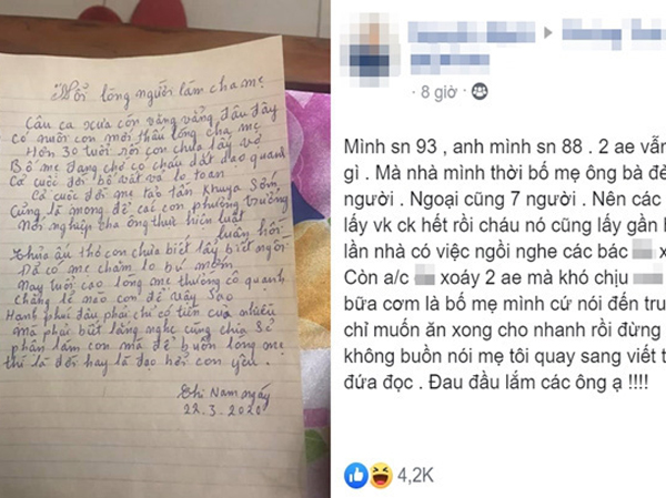 Nhà có 2 cậu con trai mà trên dưới 30 vẫn không ai chịu lấy vợ, mẹ sốt ruột viết tâm thư 'dằn mặt' khiến dân mạng cũng phải nhức nhối thay