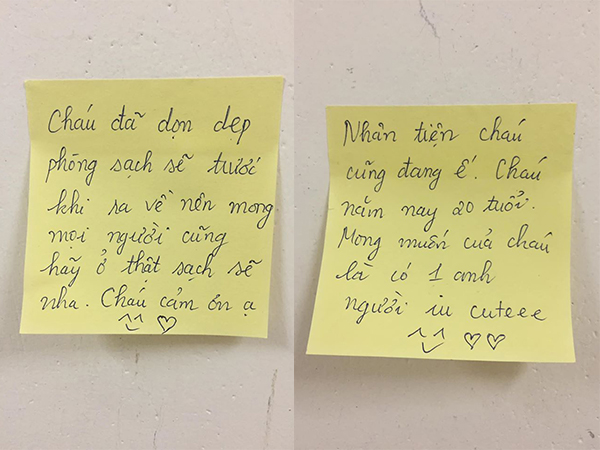 Dọn dẹp phòng sạch sẽ trước khi nhường ký túc xá làm nơi cách ly, nữ sinh còn khiến dân tính quắn quéo vì những mẫu tin nhắn cực dễ thương