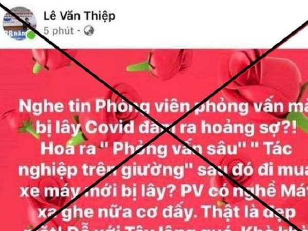 Luật sư Lê Văn Thiệp bị mời làm việc vì sử dụng 'lời lẽ thô tục', nhục mạ nữ phóng viên mắc Covid-19