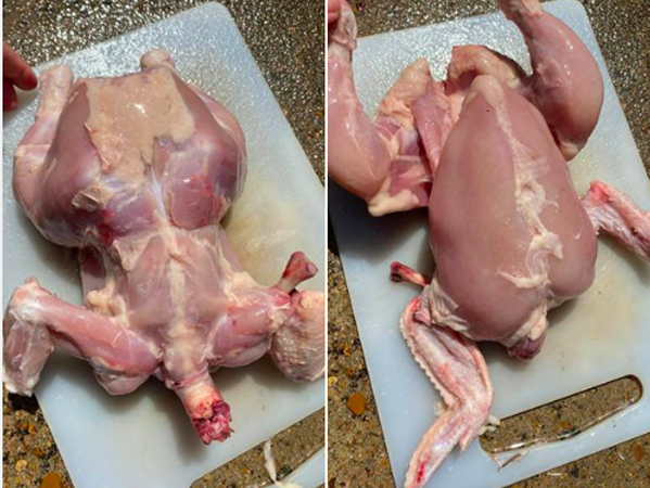 Cô gái trẻ khoe 4 bước làm gà siêu nhanh khiến dân mạng khóc thét