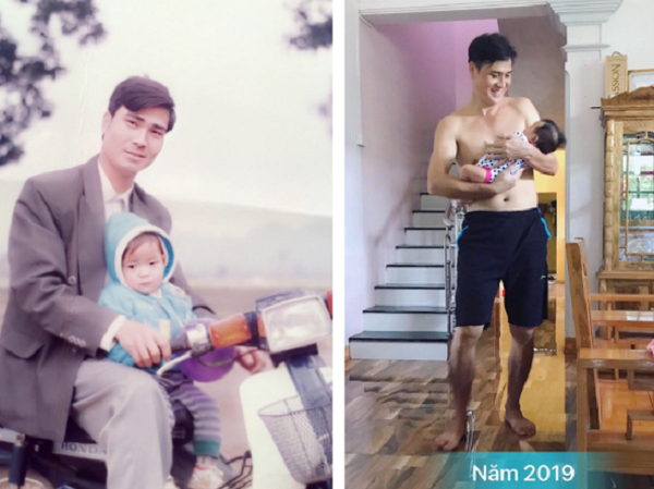 2 bức ảnh với khoảng cách 25 năm khiến tất cả trầm trồ: Nhan sắc của người đàn ông đã bị 'thời gian bỏ quên'?