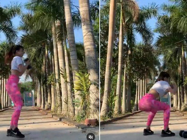 Tập body giữ dáng tại cũng bị cà khịa ở dơ, bạn gái Lâm Tây phản pháo đanh thép: 'Vườn nhà 3 mẫu nên không quét nổi'