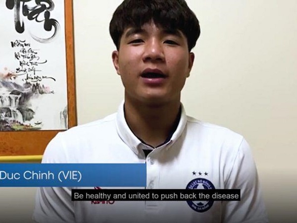Tiền đạo Hà Đức Chinh góp mặt trong chiến dịch chống COVID-19 của AFC