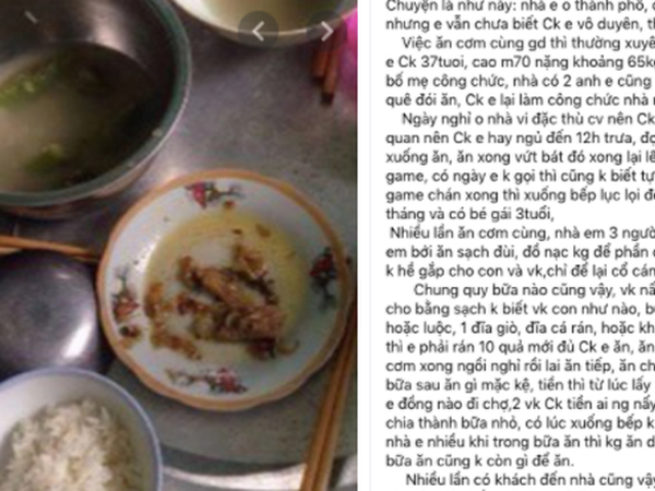 Tâm sự của người vợ trẻ khốn khổ vì chồng kém duyên 'luôn giành hết thịt nạc, chỉ chừa cổ và cánh đầy xương cho vợ và con' khiến chị em lắc đầu ngao ngán