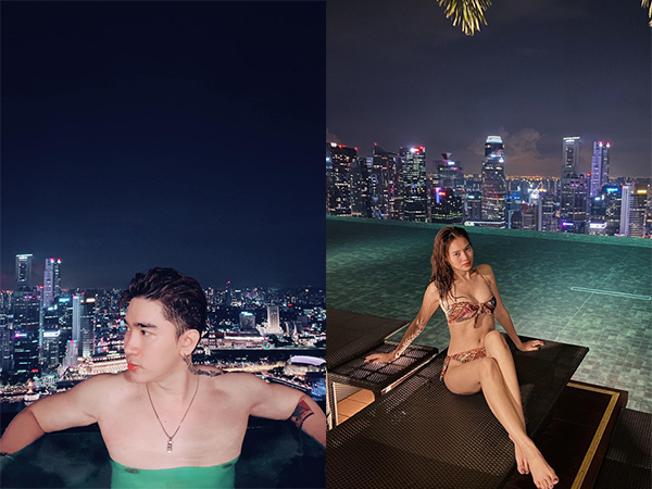 Cố tình che giấu nhưng Ninh Dương Lan Ngọc và Chi Dân vẫn để lộ việc đi du lịch Singapore cùng nhau