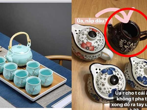 Đặt 2 bộ ấm chén làm quà tặng bố chồng, nàng dâu 'đứng hình' với sản phẩm nhận về nhưng thái độ của shop càng khiến dân tình bức xúc