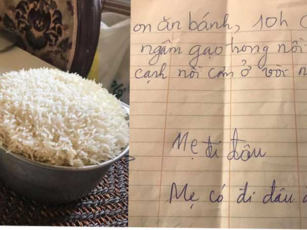 Dở khóc dở cười với nồi cơm 'đầy đặn' con gái cắm, nhưng đọc mẩu giấy để lại mới càng gây chú ý