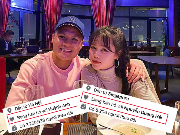 Hậu đăng ảnh tình tứ, Quang Hải và Huỳnh Anh đồng loạt 'khẳng định chủ quyền' bằng động thái này trên Facebook